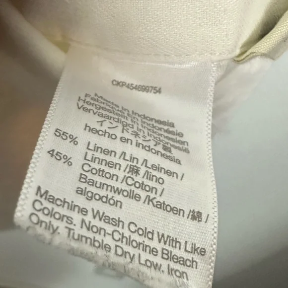 Madewell Linen Cotton Side Button Midi Dress Size M - Picture 5 of 6